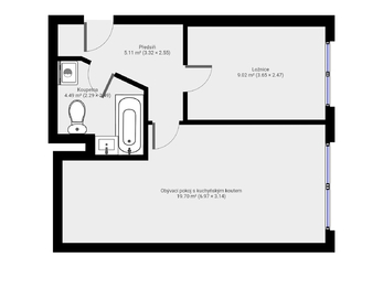 Pronájem bytu 2+kk v osobním vlastnictví 41 m², Příbram