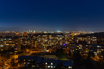 Noční panorama - Prodej bytu 4+1 v osobním vlastnictví 89 m², Praha 4 - Krč