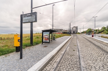 tramvajová zastávka Dědina  - Prodej bytu 2+kk v družstevním vlastnictví 59 m², Praha 6 - Ruzyně