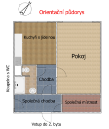 Pronájem bytu 1+1 v osobním vlastnictví 51 m², Volary