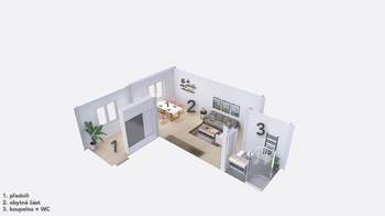 Pronájem bytu 1+kk v osobním vlastnictví 40 m², Šumperk