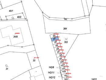 snímek z katastrální mapy - Prodej garáže 20 m², Brno