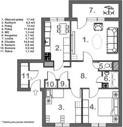 Prodej bytu 3+1 v osobním vlastnictví 80 m², Brno
