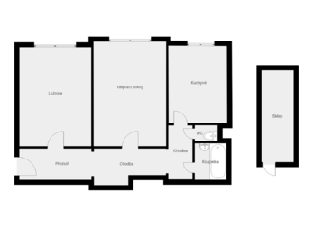 Prodej bytu 2+1 v družstevním vlastnictví 66 m², Praha 4 - Krč