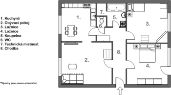 Pronájem bytu 3+1 v osobním vlastnictví 83 m², Černá Hora