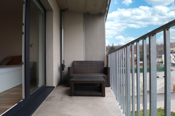 Balkon - Prodej bytu 1+kk v osobním vlastnictví 34 m², Praha 9 - Libeň