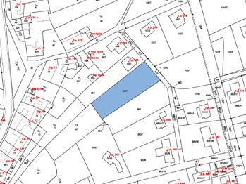 snímek z katastrální mapy - Prodej pozemku 1335 m², Babice nad Svitavou
