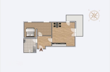 2+kk - dispozice 58 m2 + 9,8 m2 balkon ... - Pronájem bytu 2+kk v osobním vlastnictví 45 m², Havlíčkův Brod