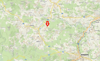 Mapa lokality - Prodej domu 34333 m², Zdíkov