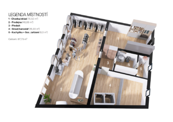 Pronájem obchodních prostor 92 m², Praha 2 - Nové Město