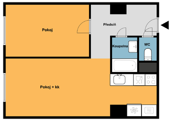Prodej bytu 2+kk v osobním vlastnictví 43 m², Praha 4 - Chodov
