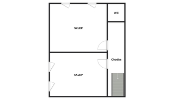 půdorys sklep - Prodej domu 271 m², Sokolov