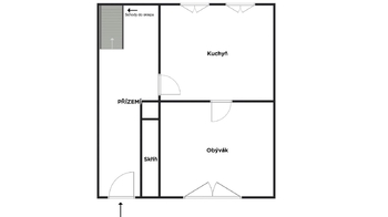 půdorys 1NP - Prodej domu 271 m², Sokolov