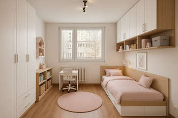 Vizualizace dětský pokoj - Prodej bytu 4+1 v družstevním vlastnictví 109 m², Praha 9 - Černý Most