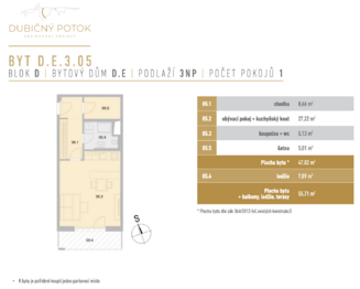 Prodej bytu 1+kk v osobním vlastnictví 56 m², České Budějovice
