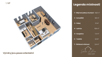 Prodej bytu 4+1 v osobním vlastnictví 145 m², Černilov