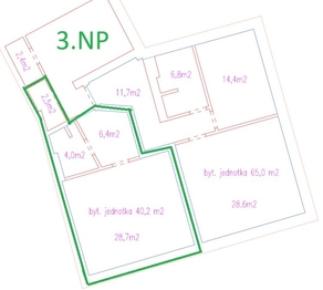 Pronájem bytu 1+kk v osobním vlastnictví 45 m², Kladno