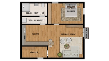 Pronájem bytu 2+kk v osobním vlastnictví 55 m², Mohelnice