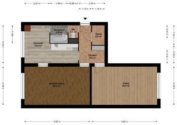 Pronájem bytu 2+1 v osobním vlastnictví 66 m², Tábor
