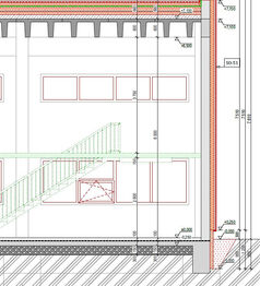 řez - Pronájem výrobních prostor 451 m², Slavkov u Brna