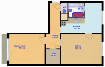 Prodej bytu 2+1 v osobním vlastnictví 60 m², Adamov