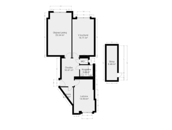 Pronájem bytu 3+kk v osobním vlastnictví 81 m², Pardubice