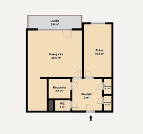 Prodej bytu 2+kk v osobním vlastnictví 49 m², Brno