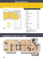 Karta bytu s rozměry  - Prodej bytu atypický v osobním vlastnictví 237 m², České Budějovice