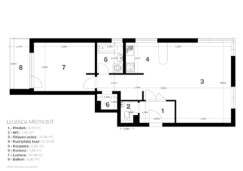 Prodej bytu 2+kk v osobním vlastnictví 68 m², Praha 8 - Střížkov