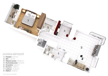 Prodej bytu 2+kk v osobním vlastnictví 68 m², Praha 8 - Střížkov