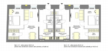 Pronájem bytu 2+kk v družstevním vlastnictví 48 m², Brno