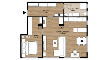 Pronájem bytu 2+kk v osobním vlastnictví 58 m², Klatovy