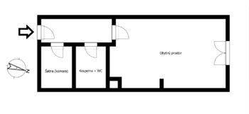 Pronájem bytu 1+kk v osobním vlastnictví 44 m², České Budějovice