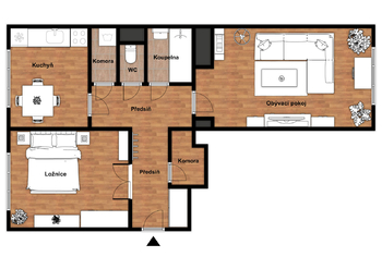 Pronájem bytu 2+1 v družstevním vlastnictví 61 m², Ostrava
