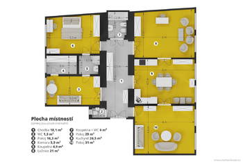 Pronájem bytu 4+1 v osobním vlastnictví 180 m², Praha 2 - Nové Město
