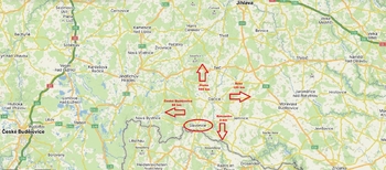 lokace města Slavonice - Prodej chaty / chalupy 66 m², Slavonice