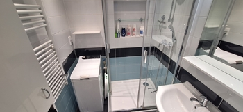 Koupelna - Prodej bytu 3+1 v osobním vlastnictví 60 m², Brno