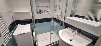 Koupelna - Prodej bytu 3+1 v osobním vlastnictví 60 m², Brno