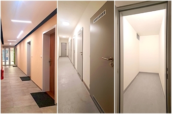 Chodba se sklepem - Pronájem bytu 1+kk v osobním vlastnictví 8000 m², Zlín