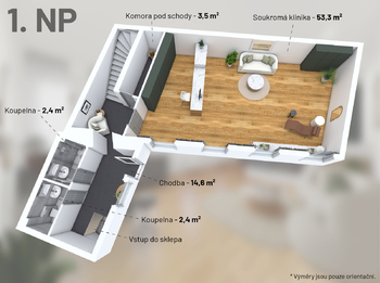Prodej kancelářských prostor 146 m², Praha 10 - Vršovice