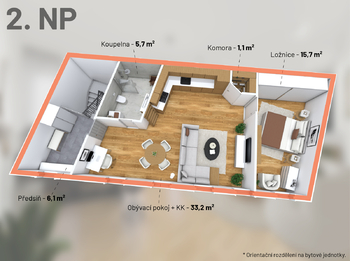 Vizualizace pro případnou změnu užívání - Prodej kancelářských prostor 146 m², Praha 10 - Vršovice