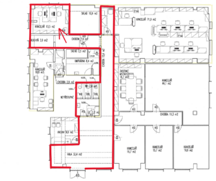 Pronájem kancelářských prostor 14 m², Praha 8 - Kobylisy