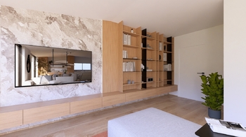 Pohled na čelní stěnu  - Prodej bytu 4+kk v osobním vlastnictví 237 m², České Budějovice