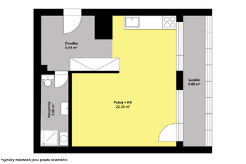 Prodej bytu 1+kk v osobním vlastnictví 52 m², Nymburk