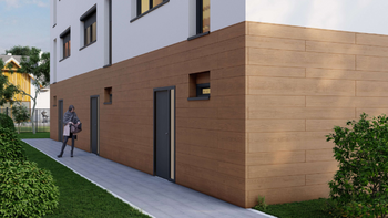 vizualizace trojdomu - Prodej pozemku 1302 m², Jesenice