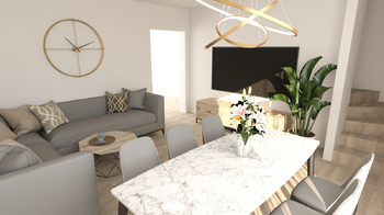 Vizualizace Obývací pokoj - Prodej domu 109 m², Soběslav