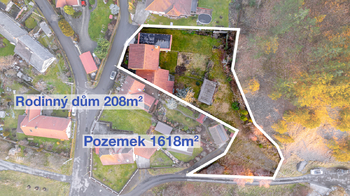 Hranice pozemku  - Prodej domu 208 m², Příbram