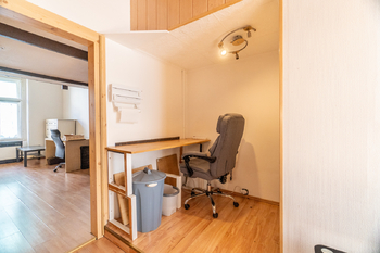 Jídelní kout/pracovna - Prodej bytu 1+1 v družstevním vlastnictví 34 m², Praha 3 - Žižkov