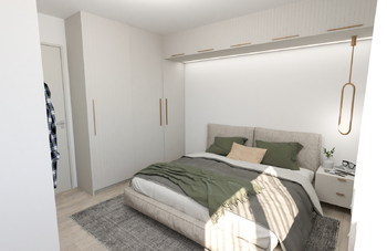 Vizualizace Ložnice - Prodej domu 107 m², Soběslav