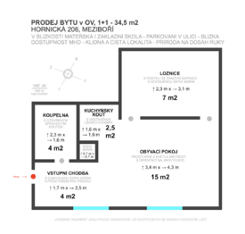 Prodej bytu 1+1 v osobním vlastnictví 35 m², Meziboří